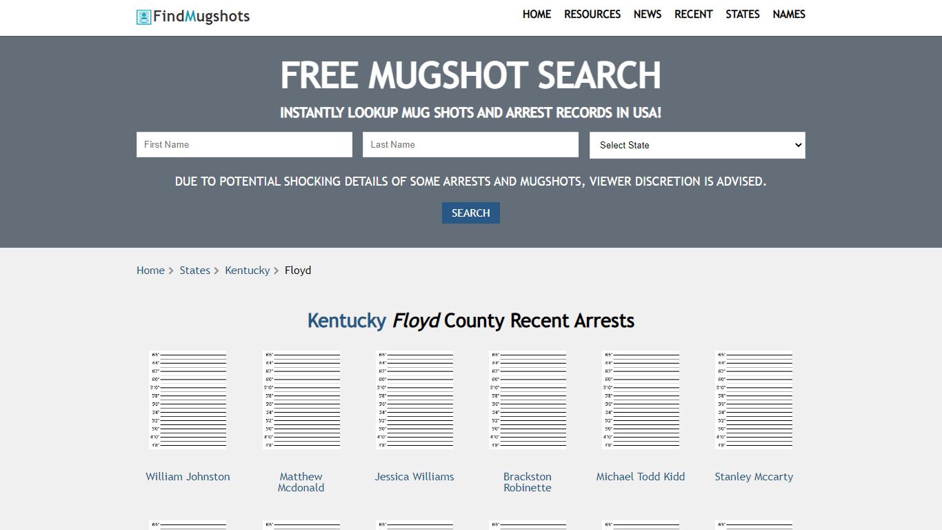 Find Floyd Kentucky Mugshots - Find Mugshots